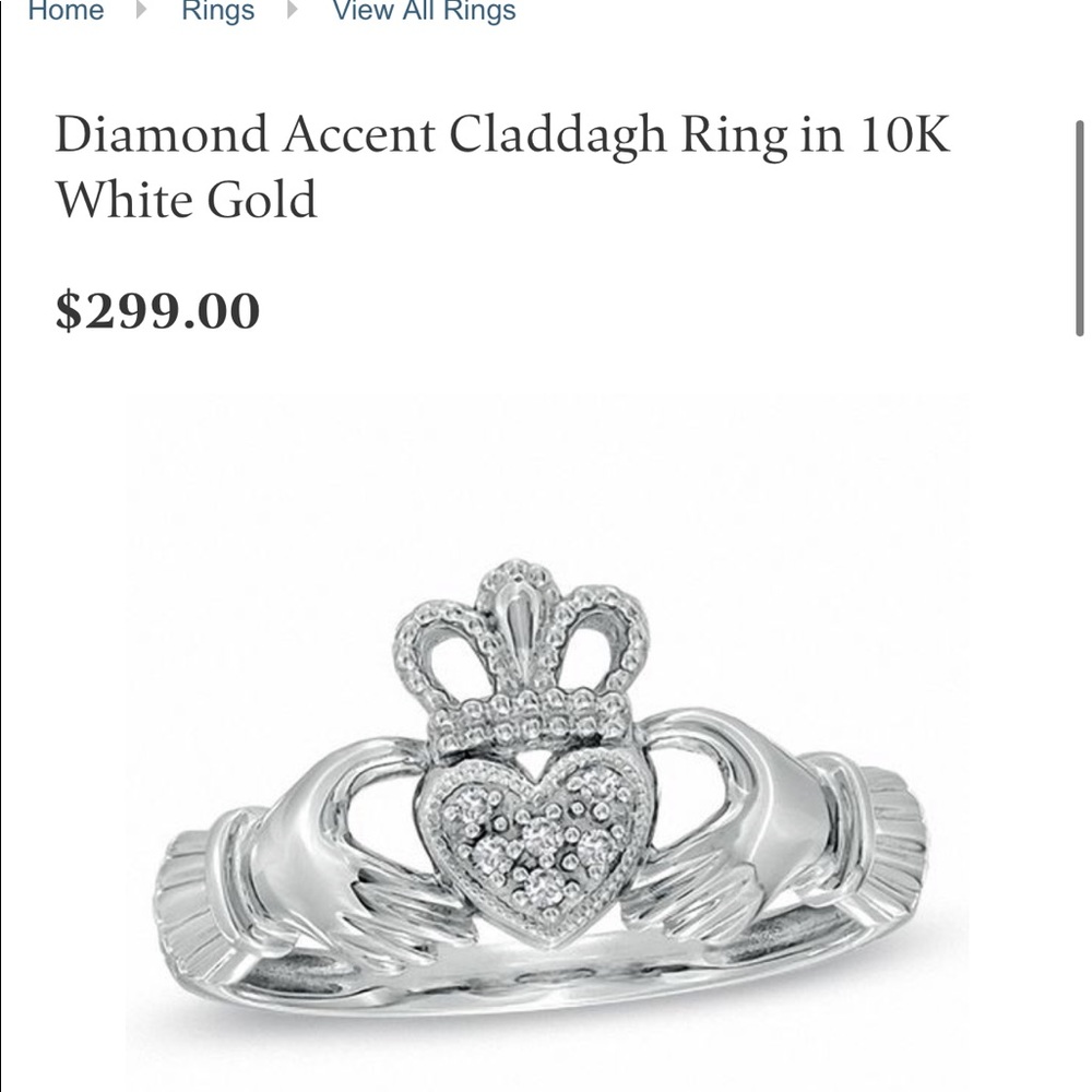 10k claddagh diamond ring from peoples